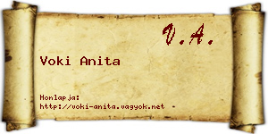 Voki Anita névjegykártya