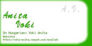 anita voki business card